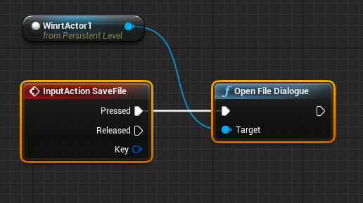 Configuring nodes in the level blueprint