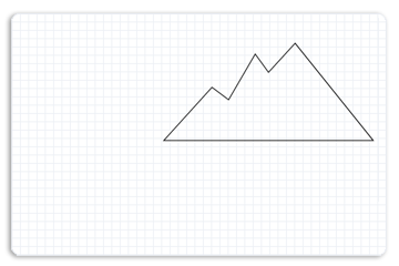 illustration of a polygon that shows a mountain