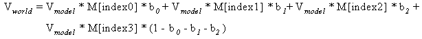 equation of indexed vertex blending