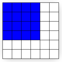 illustration of an untextured quad drawn from (0,0) to (4,4)