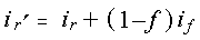 Equation showing the fogged fragment's color index as a function of blending factor and indexed color.