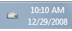 screen shot of notification area with drive icon 