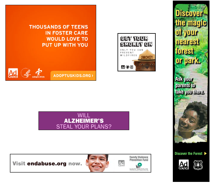 Screenshot of Default PSAs.