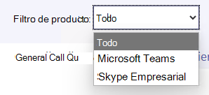 Captura de pantalla: muestra las opciones de control Filtro de producto.