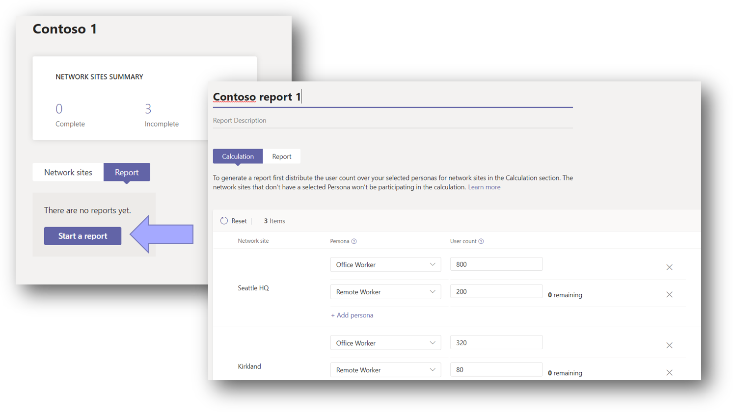 Crear un informe de planificador de red