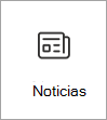 Captura de pantalla del icono de la tarjeta noticias.