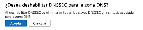 Captura de pantalla del estado de DNSSEC.