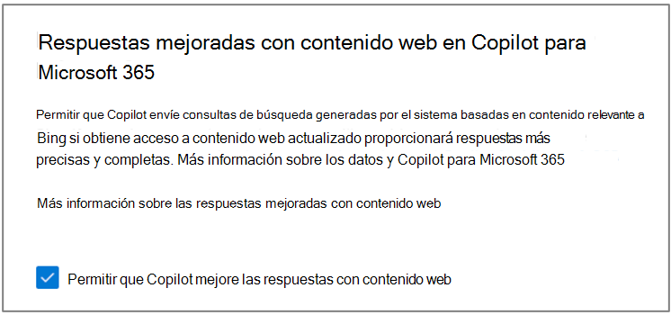 Configuración del complemento de contenido web de nivel de inquilino.