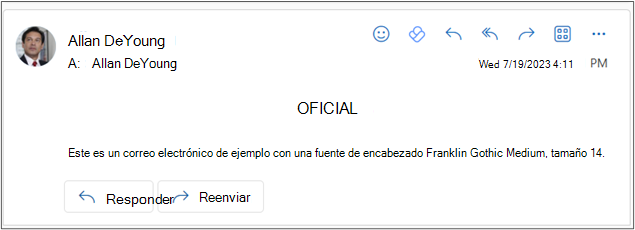 Etiquetar el marcado visual en el correo electrónico.