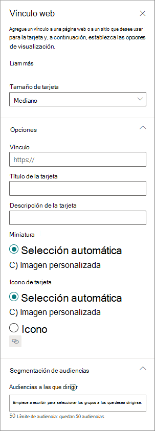 Captura de pantalla que muestra cómo elegir opciones.