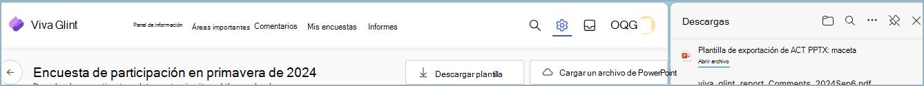 Captura de pantalla de cómo descargar la nueva plantilla y abrirla en una nueva pestaña.