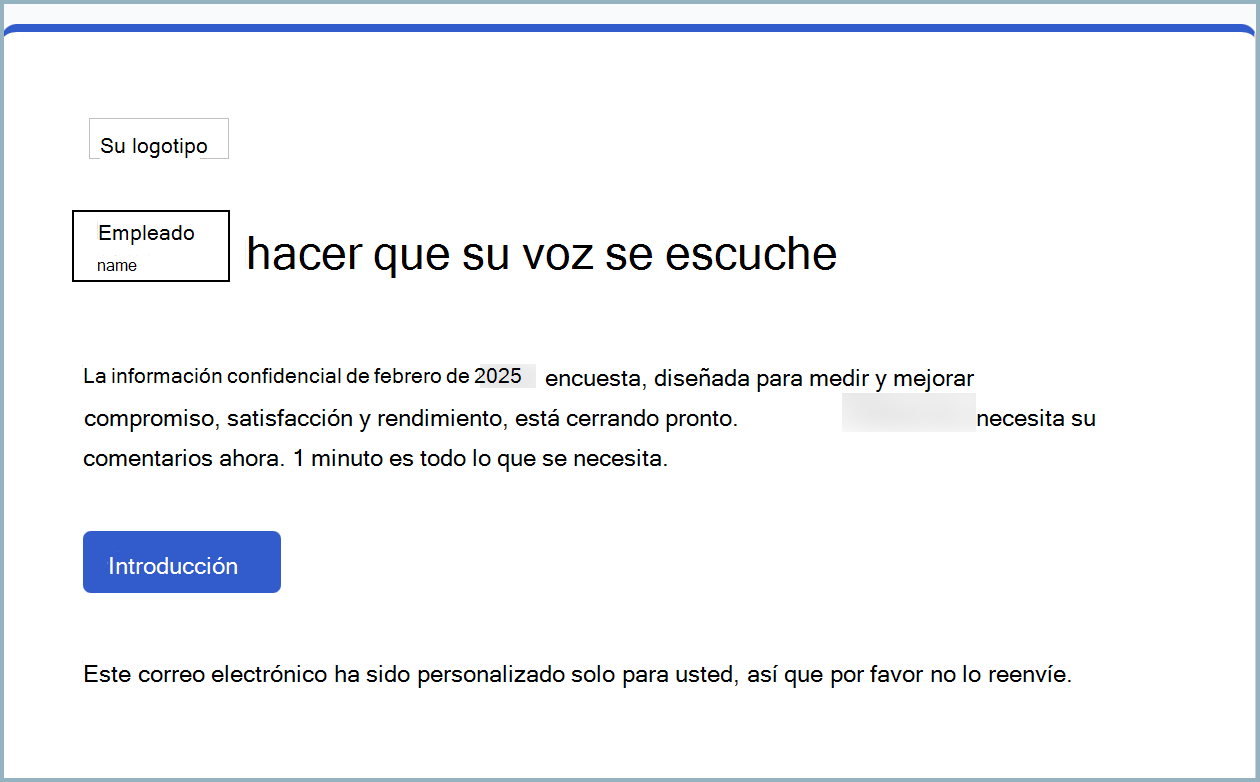 Captura de pantalla de un correo electrónico de vista previa de ejemplo.