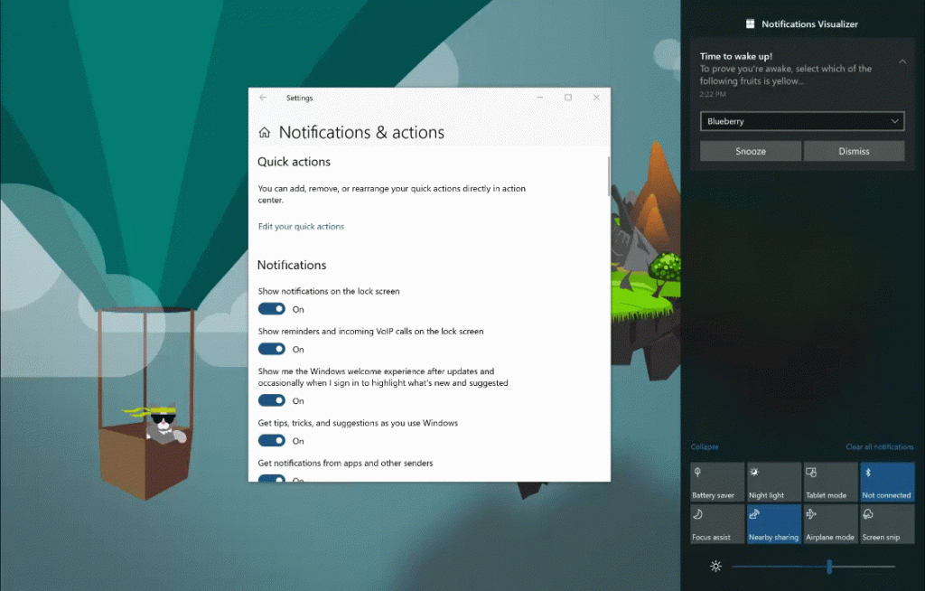 Panel Configuración actualizado.