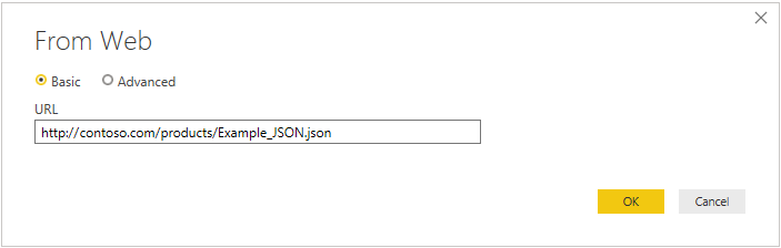 Tuo JSON-tiedosto verkosta.