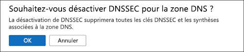 Capture d’écran de l’état DNSSEC.