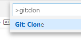 Visual Studio Code’option GIT :Clone.