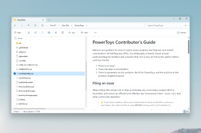 Capture d’écran File Explorer