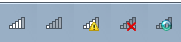 capture d’écran des icônes d’état sans fil 