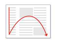 figure de flèche rouge dans un motif bas et arc 