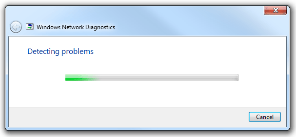 capture d’écran de la boîte de dialogue diagnostics 