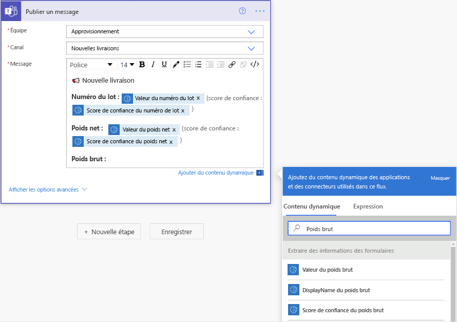 Capture d’écran de la vue d’ensemble du flux de traitement de documents.