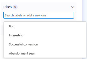 Default labels in SDK.