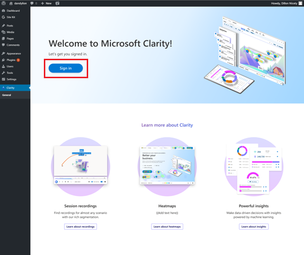 Sign in to clarity.