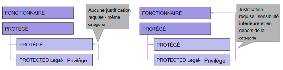 Vue conceptuelle de la justification du changement d’étiquette pour les sous-étiquettes.