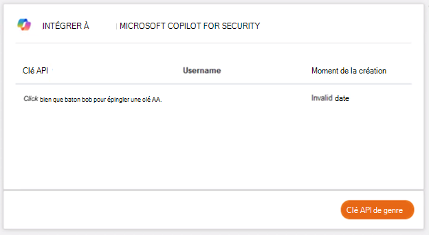 Image de la configuration d’une nouvelle intégration avec Copilot