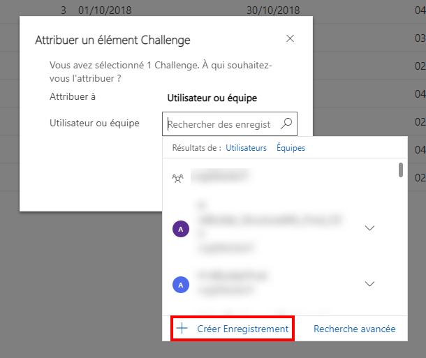 Utiliser le champ de recherche pour réaffecter une ligne.