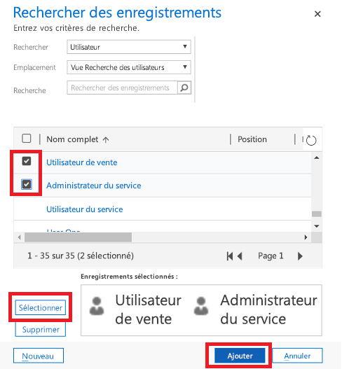 Sélectionner des noms d’utilisateur ou d’équipe.