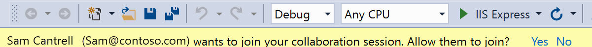 Demande d’approbation d’un invité Visual Studio