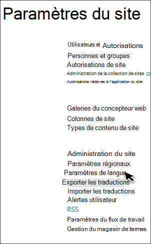 Image des paramètres multilingues activés.