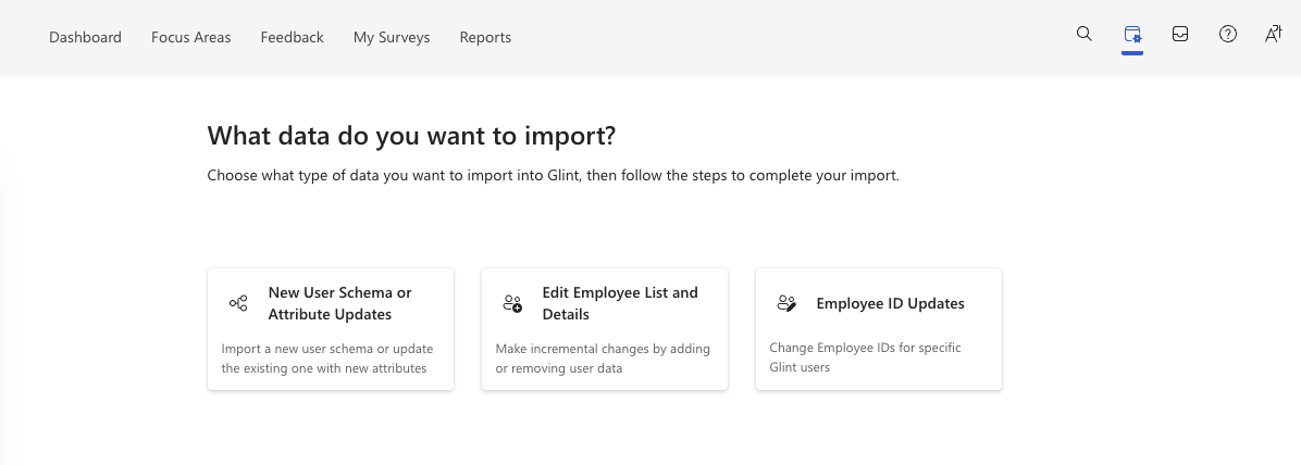 Capture d’écran de l’écran de sélection de l’option d’importation, y compris l’option Modifier la liste et les détails des employés.