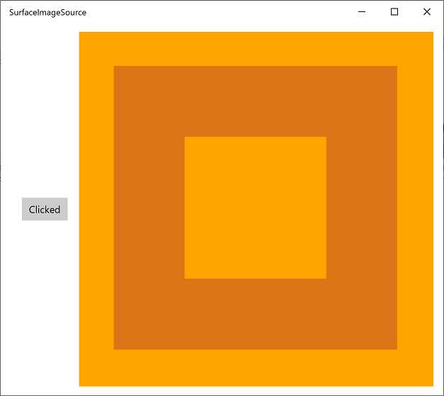 Un contour épais et orange foncé rectanglulaire contre un arrière-plan orange plus clair