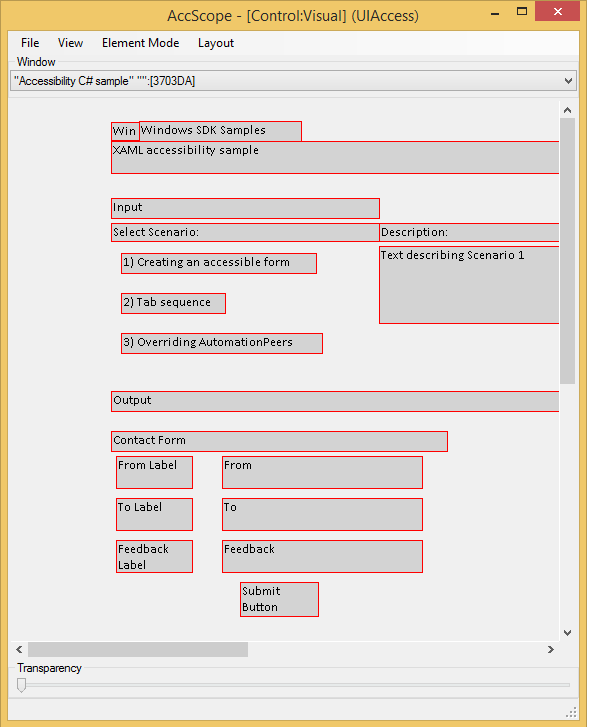 Screenshot of the AccScope visualization