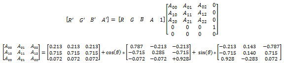 calculs de rotation de teintes