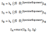 équations de pixels de sortie.