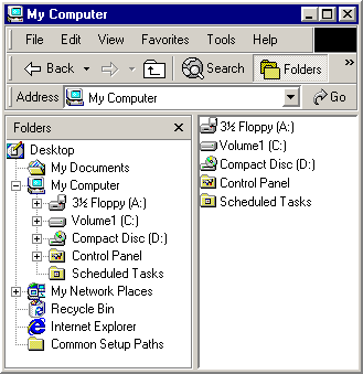 vue de l’espace de noms de l’interpréteur de commandes