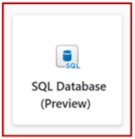 A screenshot of the SQL database icon in Fabric.