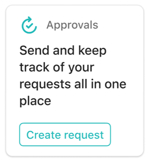 Screenshot of an approvals card.