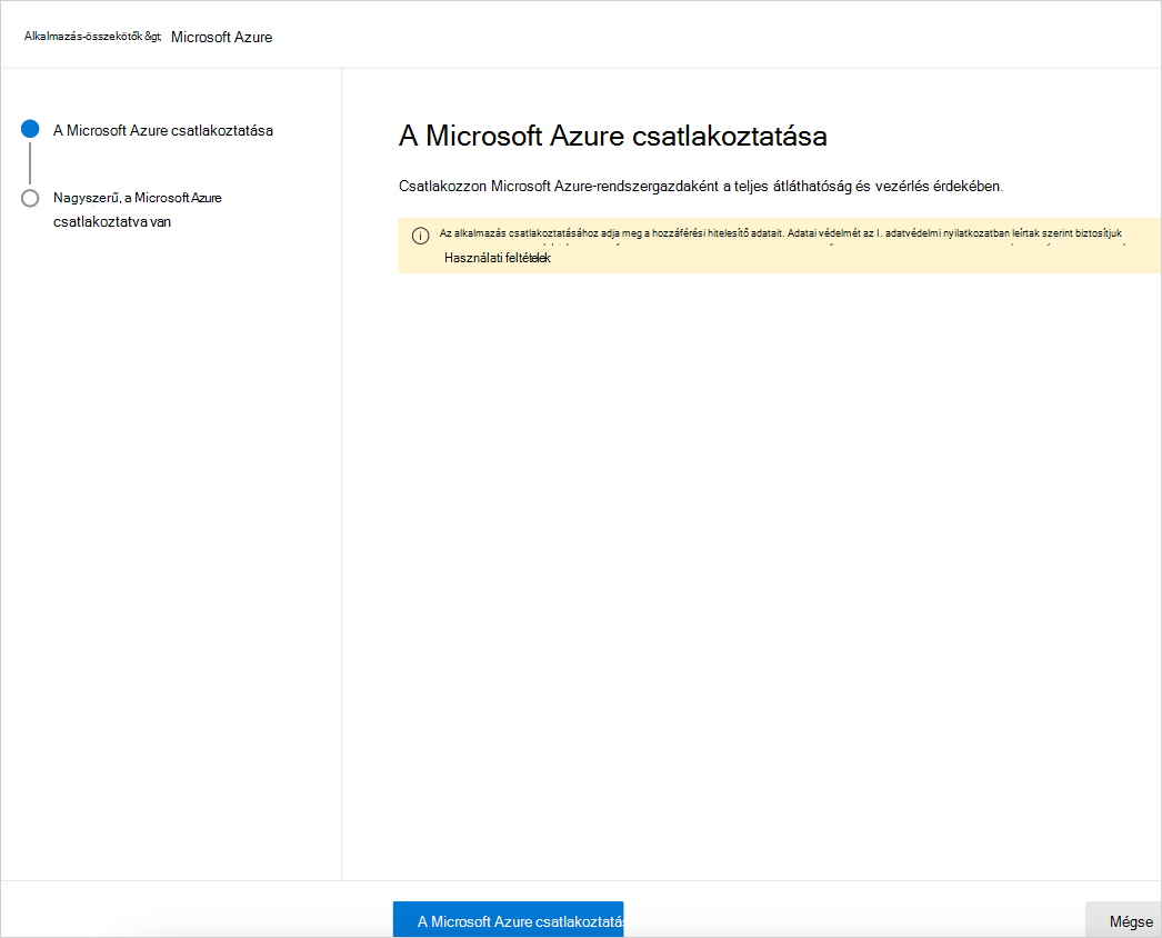 Csatlakoztassa az Azure-t.