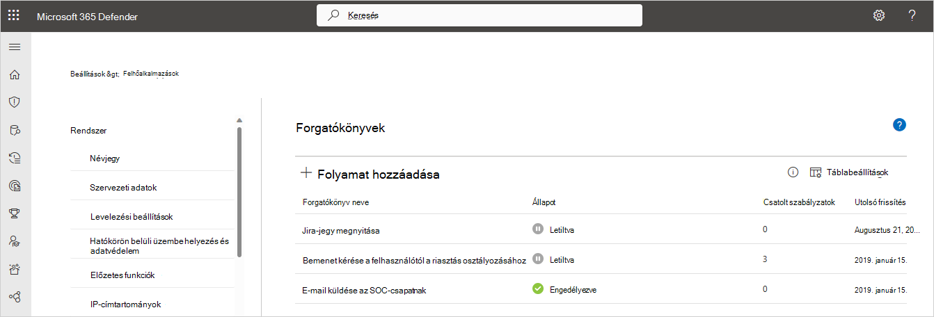 forgatókönyvek megtekintése Defender for Cloud Apps.