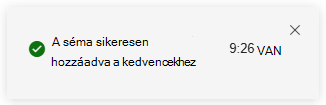 Képernyőkép arról, hogy a speciális veszélyforrás-keresés során új elemet adtak hozzá a Kedvencek közé.