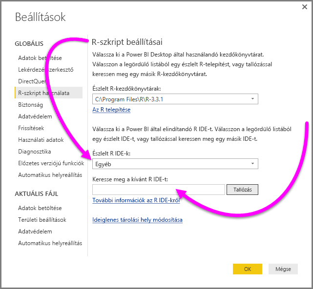 Screenshot of the Options dialog, showing Other is entered in the Detected R I D E field to enter a preferred R I D E.