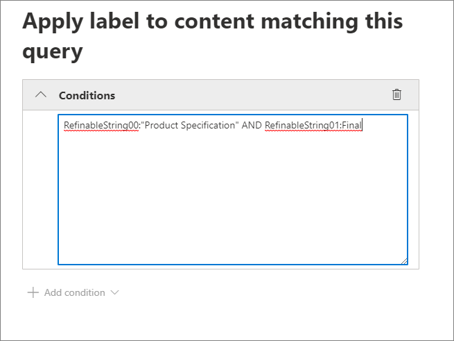 Specify the query in the Keyword query editor box.