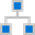 Hálózati diagram ikon.