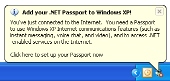 .net passport hozzáadása értesítési 