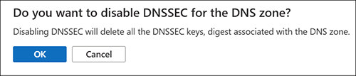 Cuplikan layar status DNSSEC.