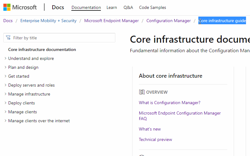 Animation of using the table of contents filter.